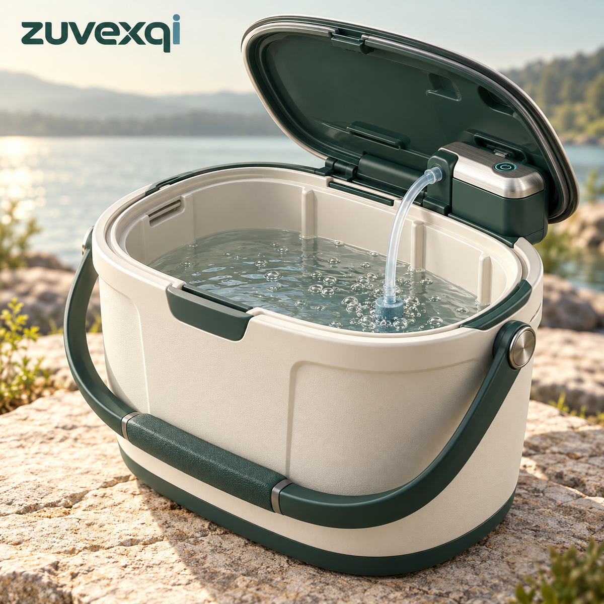 zuvexqi AeroBait Aerating Live Bait Bucket — main product view