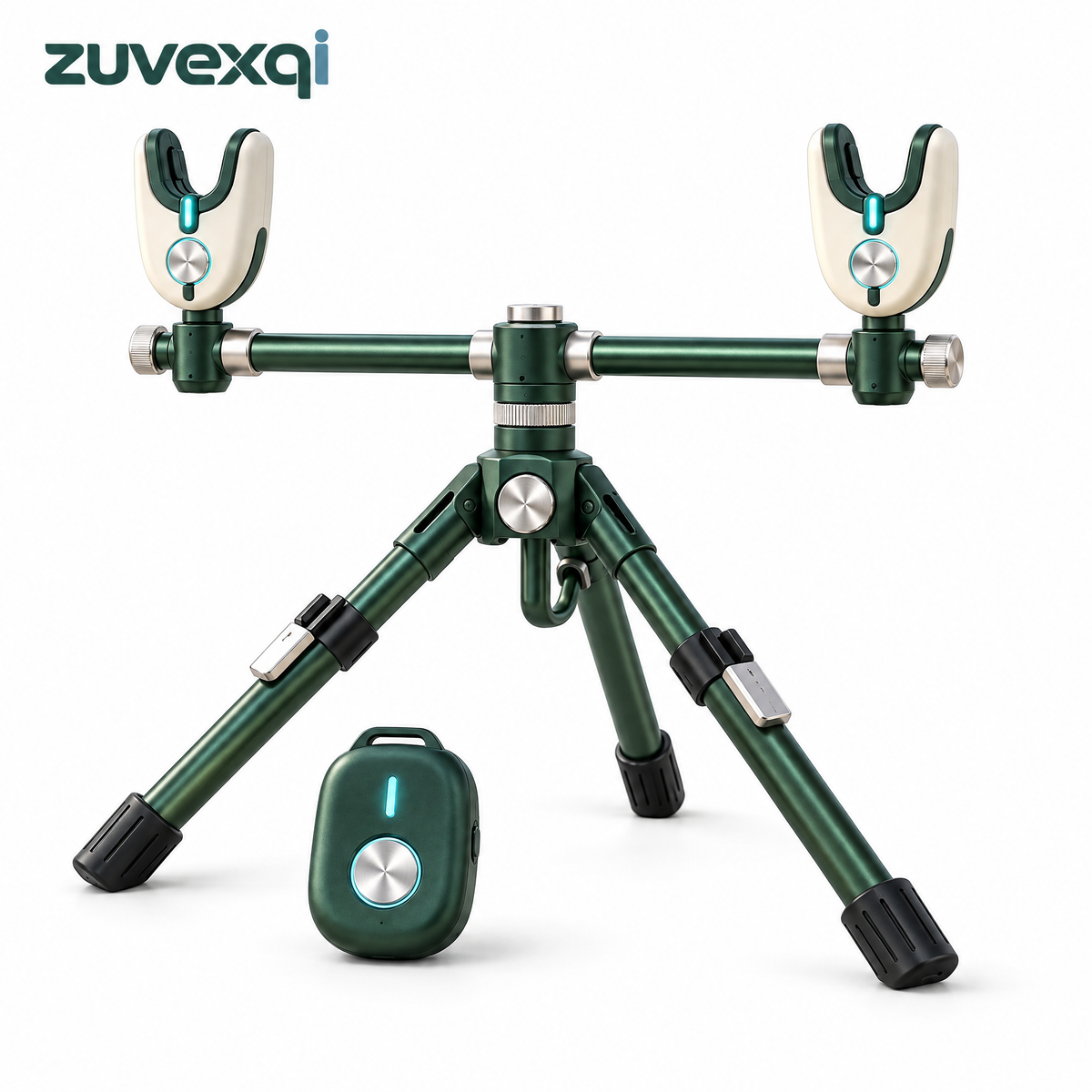 zuvexqi BiteWatch Folding Bite-Alarm Rod Stand Set — white background