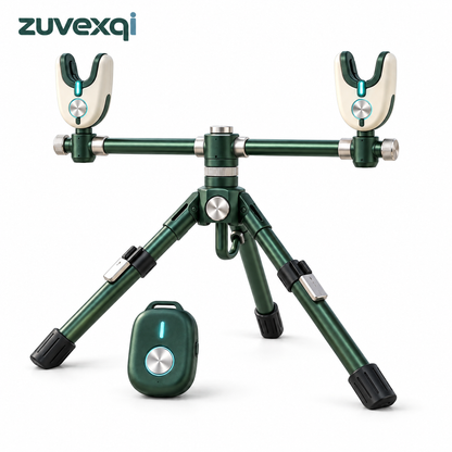 zuvexqi BiteWatch Folding Bite-Alarm Rod Stand Set — white background