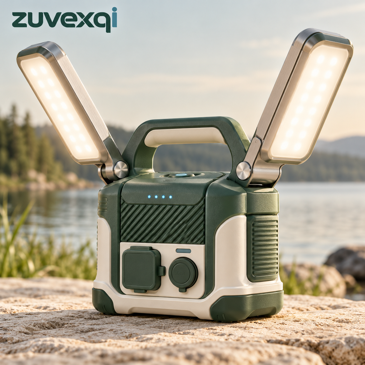 zuvexqi DockVolt Folding Fishing Work Light & Power Station — main product view