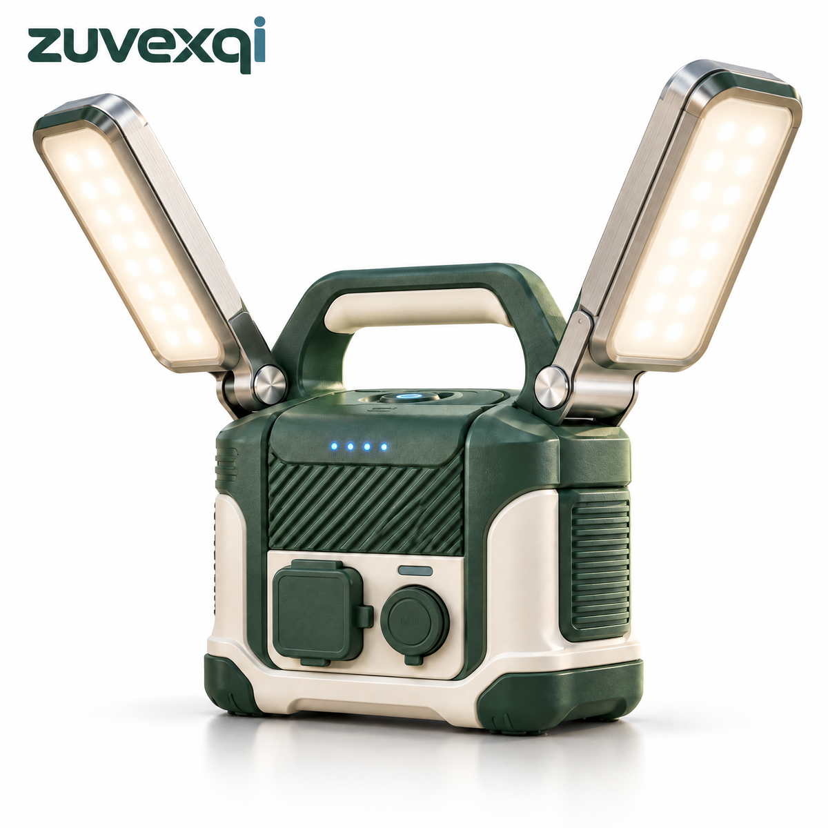 zuvexqi DockVolt Folding Fishing Work Light & Power Station — white background