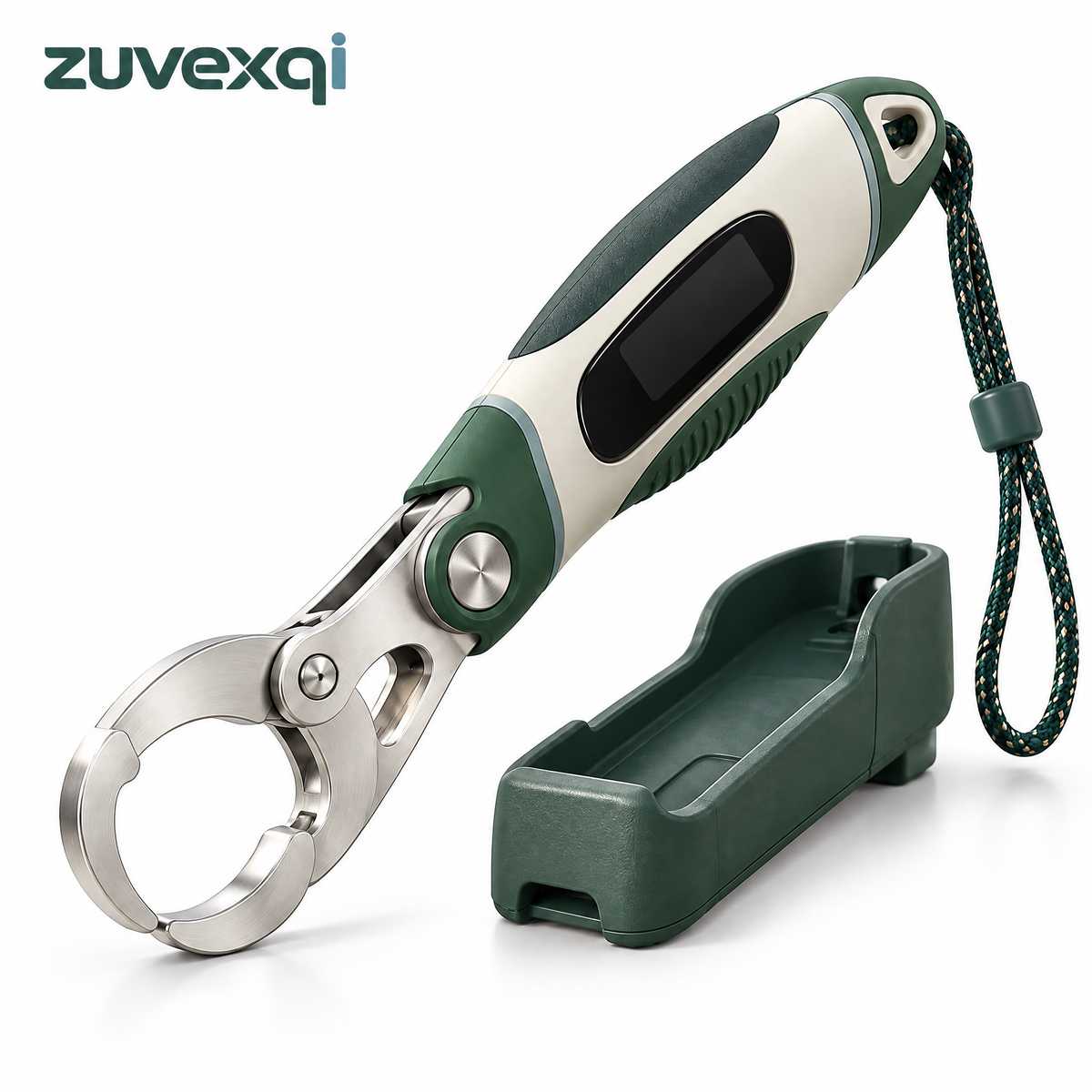 zuvexqi GripSense Digital Fish Lip Gripper & Scale — white background