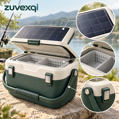 zuvexqi SolarBait Solar-Assisted Fishing Bait Cooler — design details