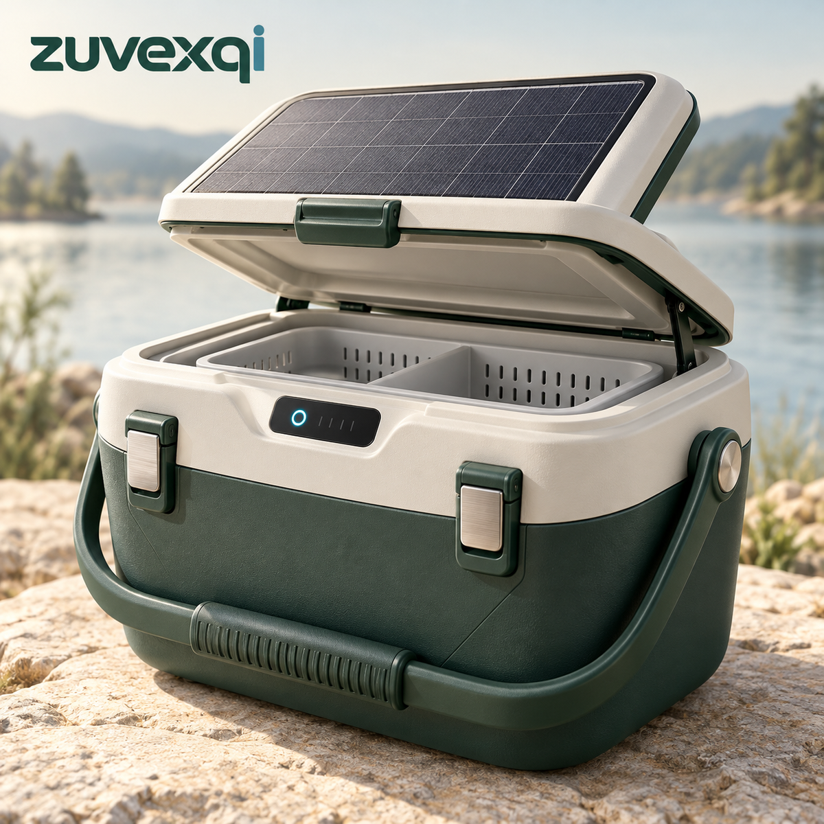 zuvexqi SolarBait Solar-Assisted Fishing Bait Cooler — main product view