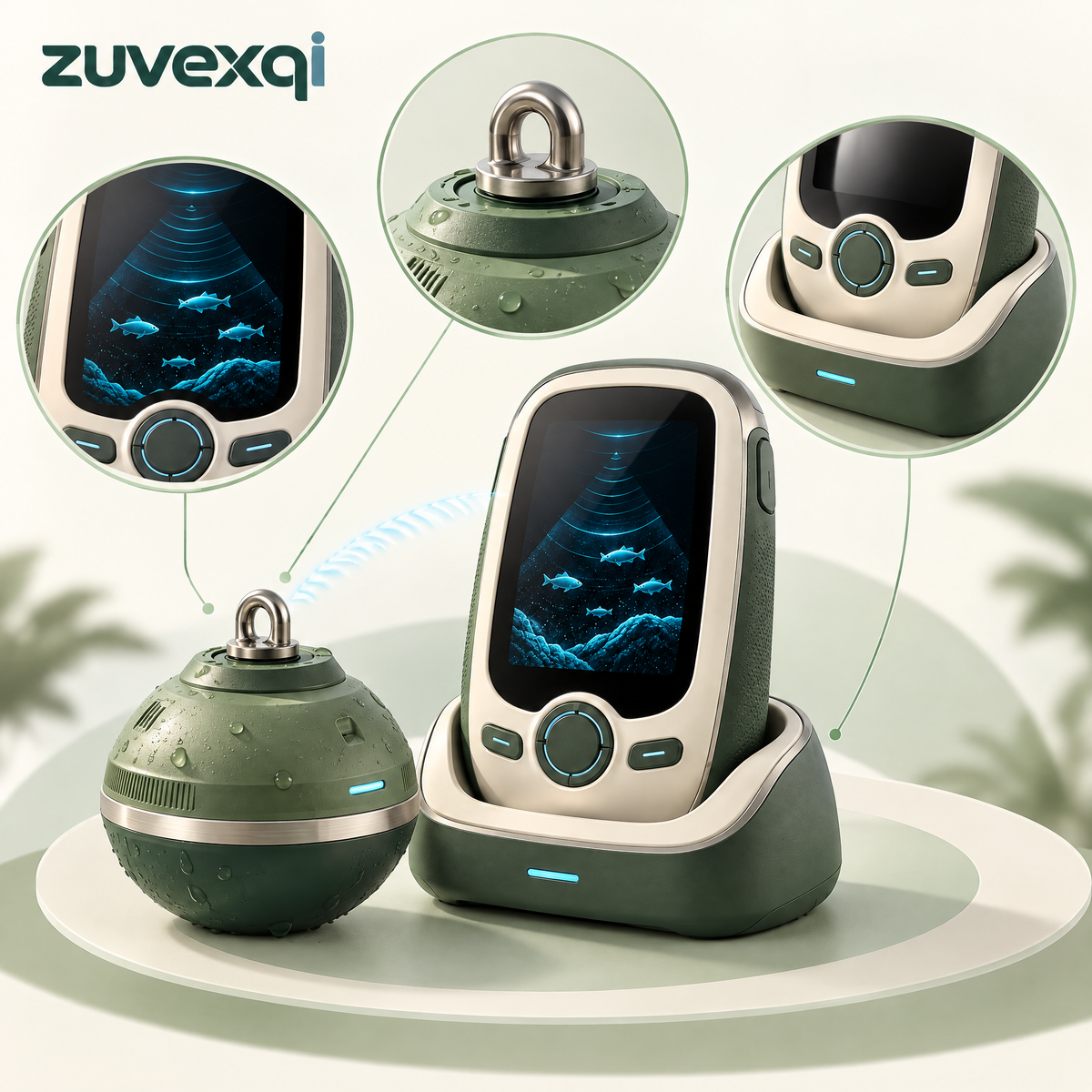 zuvexqi SonarScout Castable Sonar Fish Finder Set — design details