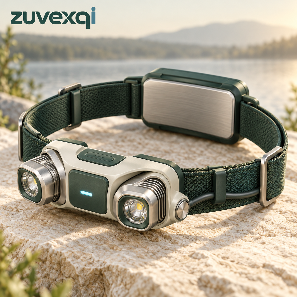 zuvexqi TrailBeam Dual-Light Fishing Headlamp — main product view