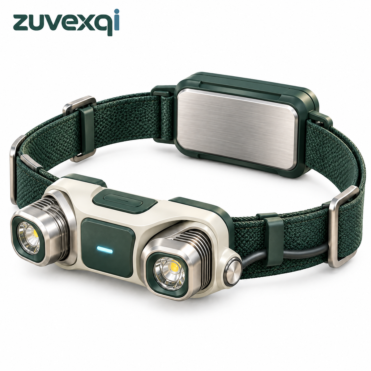 zuvexqi TrailBeam Dual-Light Fishing Headlamp — white background